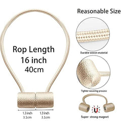 2pcs Magnetic Window Curtain Tiebacks for Home Office Living Room Decor
