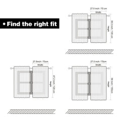 2pcs Vintage Kitchen Blessing Words Half Blackout Curtains