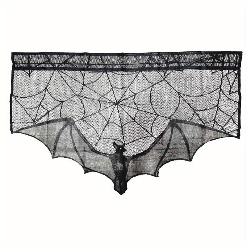 Lace Spider Web Bat Curtain Halloween Decoration