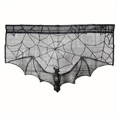Lace Spider Web Bat Curtain Halloween Decoration