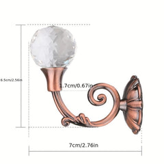 2pcs Metal Curtain Hooks Wall Mounted Curtain Tieback Holders