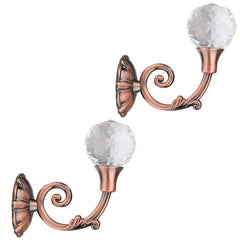 2pcs Metal Curtain Hooks Wall Mounted Curtain Tieback Holders