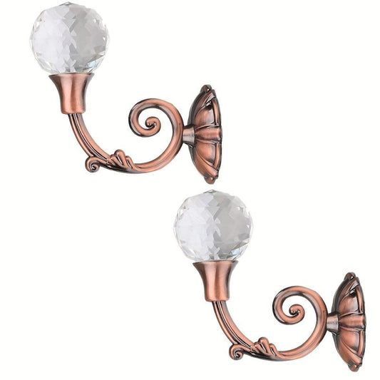 2pcs Metal Curtain Hooks Wall Mounted Curtain Tieback Holders