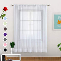 Sheer Voile Rod Pocket Window Curtain for Home Decor