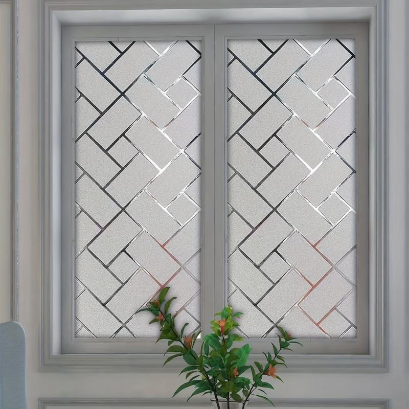Geometric Pattern Glass Film Privacy Window Sticker