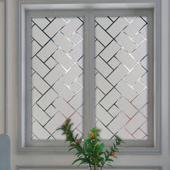 Geometric Pattern Glass Film Privacy Window Sticker
