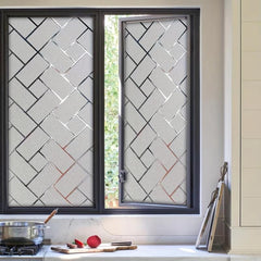 Geometric Pattern Glass Film Privacy Window Sticker