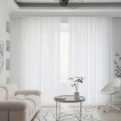 Translucent Sheer Curtain with Rod Pocket for Home Decor
