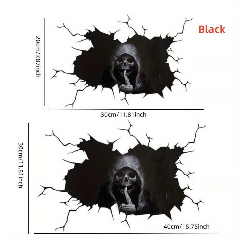 Halloween Window Stickers Scary Skeleton Decor Removable PVC Car Sticker