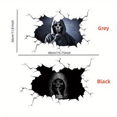 Halloween Window Stickers Scary Skeleton Decor Removable PVC Car Sticker