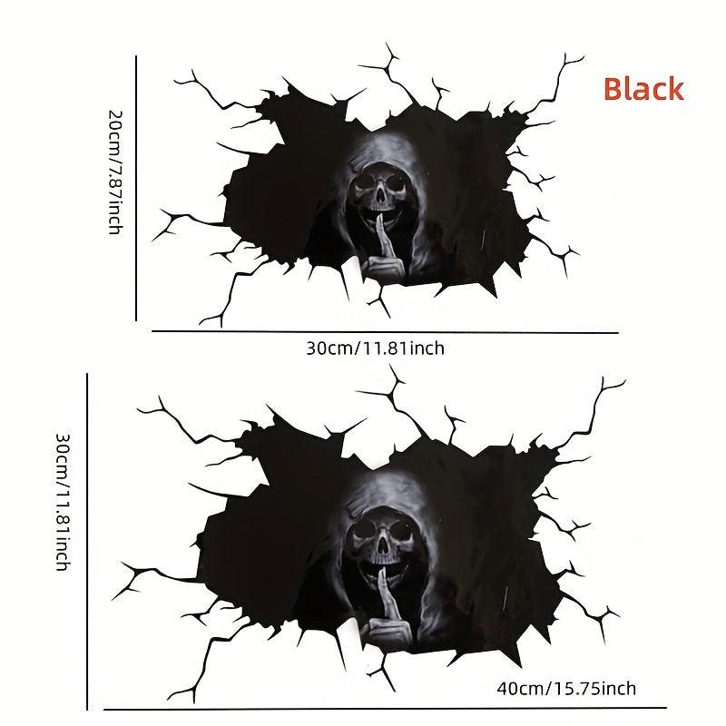 Halloween Window Stickers Scary Skeleton Decor Removable PVC Car Sticker