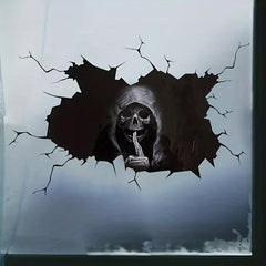 Halloween Window Stickers Scary Skeleton Decor Removable PVC Car Sticker