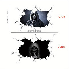 Halloween Window Stickers Scary Skeleton Decor Removable PVC Car Sticker