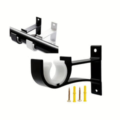 Aluminum Alloy Curtain Rod Bracket with 2 Screws