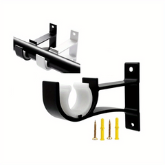 Aluminum Alloy Curtain Rod Bracket with 2 Screws