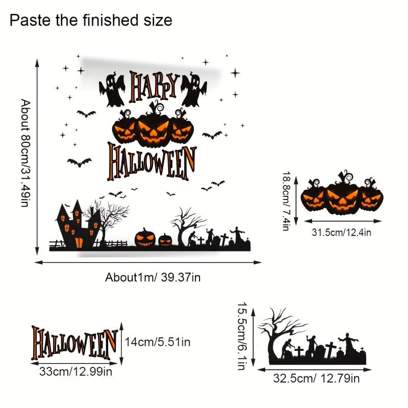 Halloween Window Sticker Party Glass Decoration