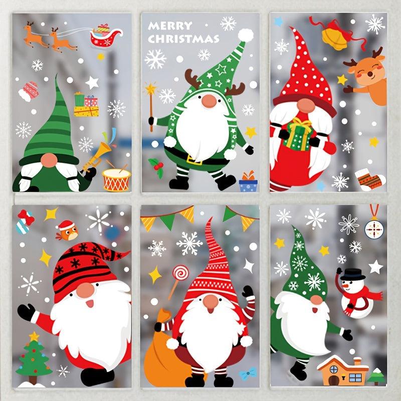 Christmas Glass Electrostatic Window Sticker Santa Claus Elk Window Sticker