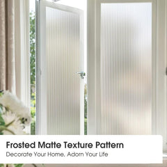 Privacy Film Static Clings Reeded Glass Window Film