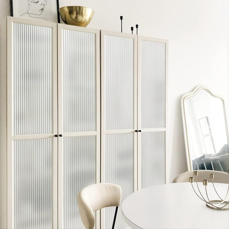 Privacy Film Static Clings Reeded Glass Window Film