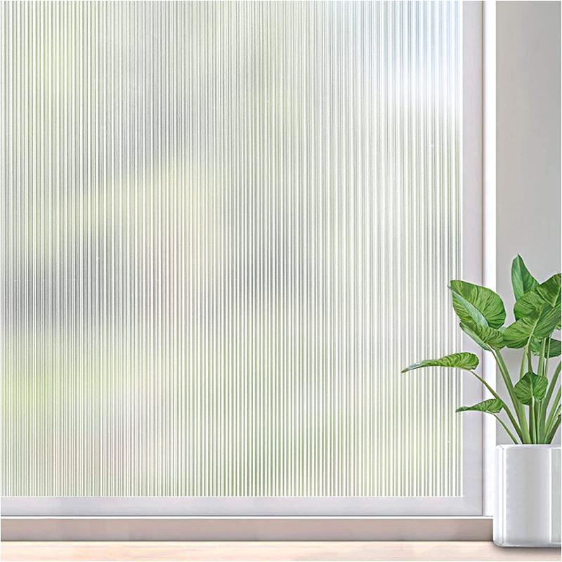 Privacy Film Static Clings Reeded Glass Window Film