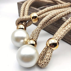 2pcs Faux Pearl Curtain Holdbacks