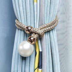 2pcs Faux Pearl Curtain Holdbacks