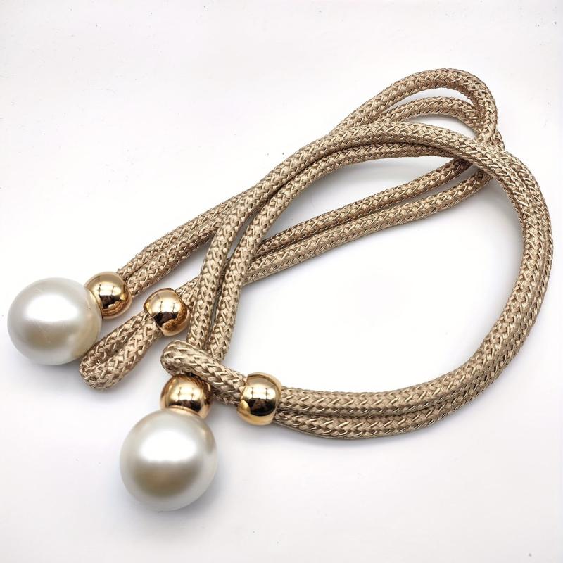 2pcs Faux Pearl Curtain Holdbacks