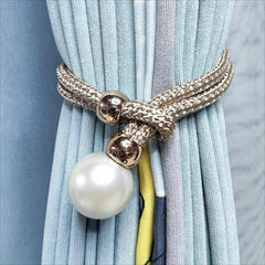 2pcs Faux Pearl Curtain Holdbacks