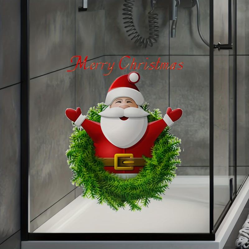 Christmas Window Sticker Santa Claus Party Decorations