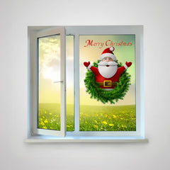 Christmas Window Sticker Santa Claus Party Decorations