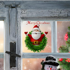 Christmas Window Sticker Santa Claus Party Decorations