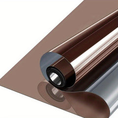 One Way Window Film Daytime Privacy Sun Blocking Heat Control Brown Silver