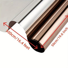 One Way Window Film Daytime Privacy Sun Blocking Heat Control Brown Silver