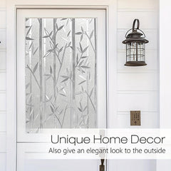 Bamboo Glass Window Stickers Frosted Privacy Film
