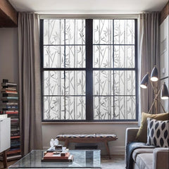 Bamboo Glass Window Stickers Frosted Privacy Film