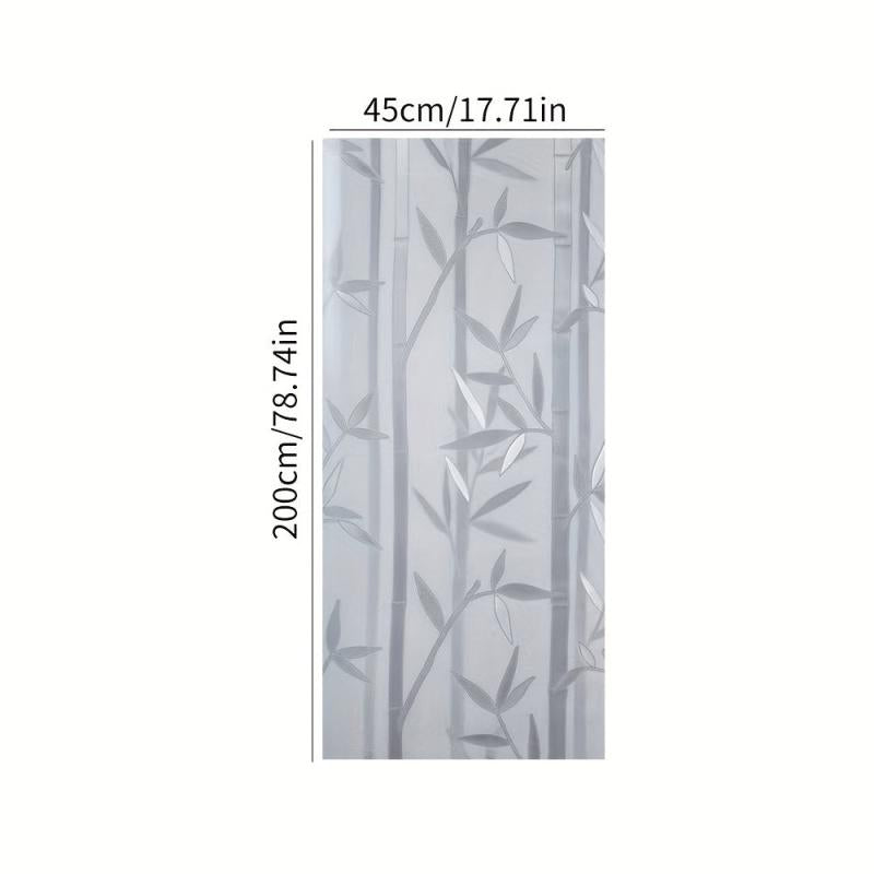 Bamboo Glass Window Stickers Frosted Privacy Film