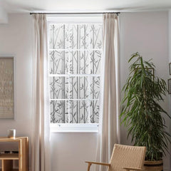 Bamboo Glass Window Stickers Frosted Privacy Film