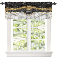 Golden Marble Kitchen Curtains Set