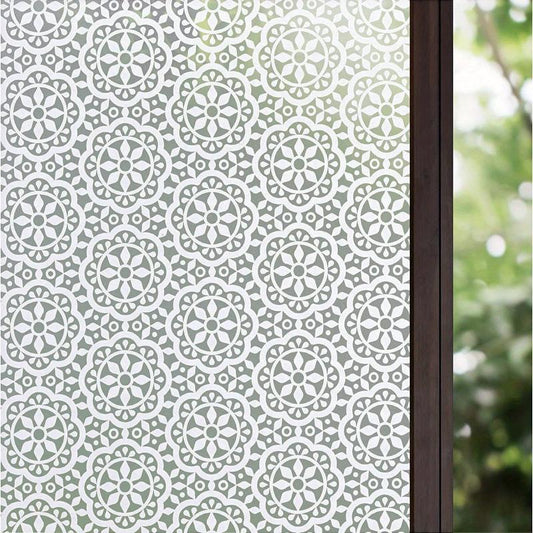 Decorative Privacy Window Film Static Cling Vinyl Anti UV Stained Glass Effect