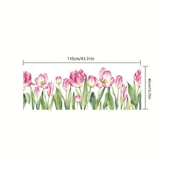 Colorful Tulip Flower Glass Window Film - Decorate Your Home with Tulips