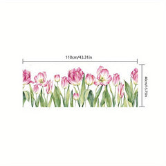 Colorful Tulip Flower Glass Window Film - Decorate Your Home with Tulips