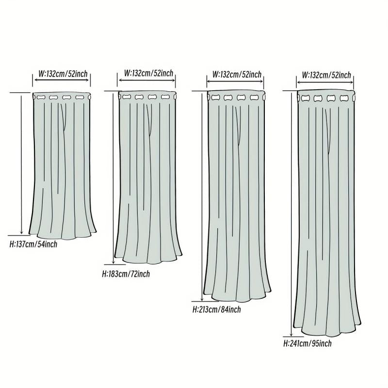 Grommet Top Blackout Curtains - Insulated & Noise Reducing - Living Room Bedroom