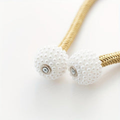 2pcs Pearl Magnetic Tieback Curtain Accessories for Home Decor