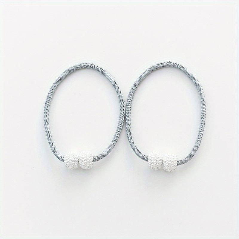 2pcs Pearl Magnetic Tieback Curtain Accessories for Home Decor