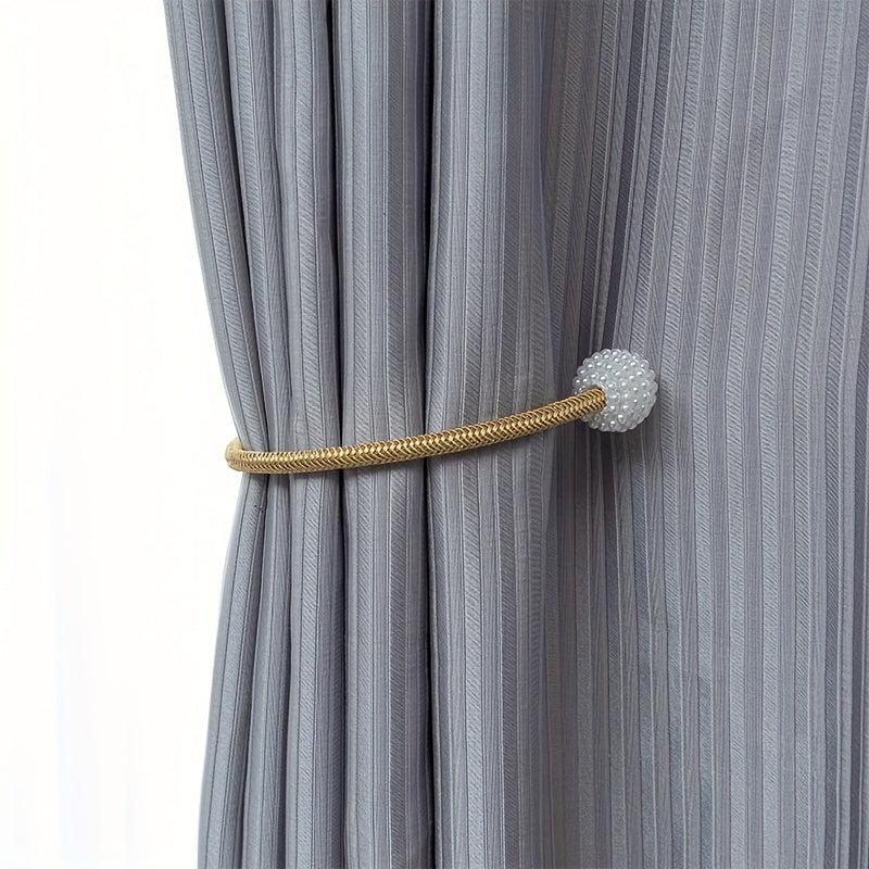 2pcs Pearl Magnetic Tieback Curtain Accessories for Home Decor
