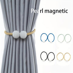 2pcs Pearl Magnetic Tieback Curtain Accessories for Home Decor