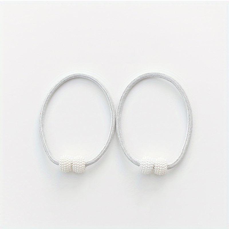 2pcs Pearl Magnetic Tieback Curtain Accessories for Home Decor