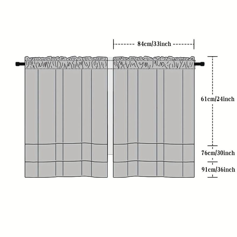 Soft Cafe Curtain Tiers Light Filtering for Kitchen