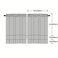 Soft Cafe Curtain Tiers Light Filtering for Kitchen