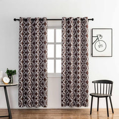 Blackout Printed Curtain Room Darkening Thermal Insulated Grommet Top Curtain